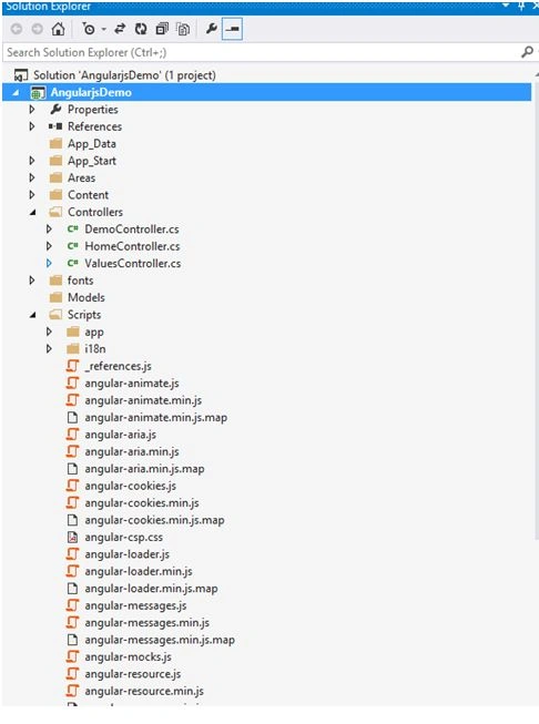 Install Angular from the nugget package