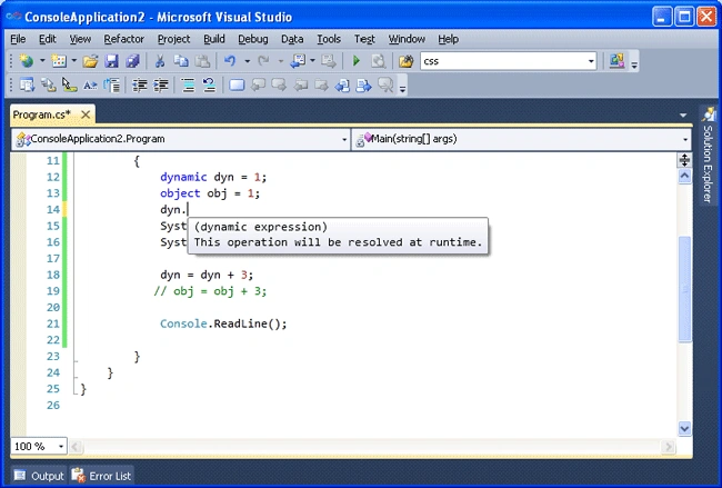 dynamic object