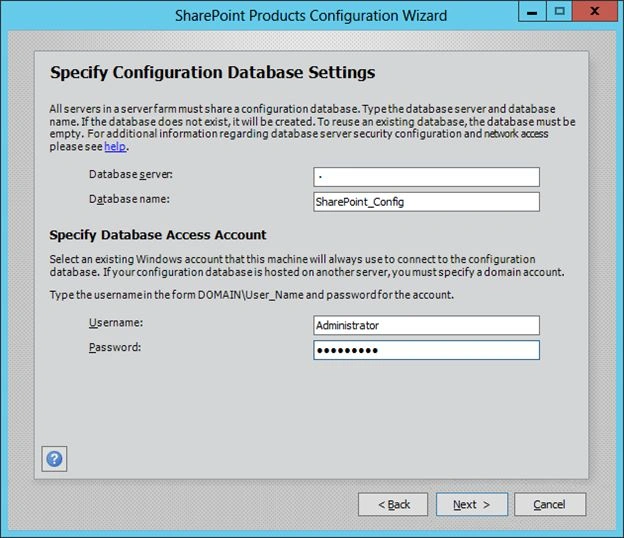 Share point product configuration wizard