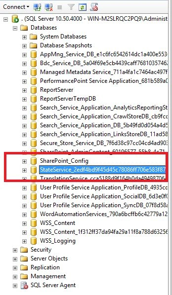 StateService in Object Explorer