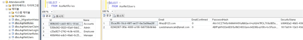 query result