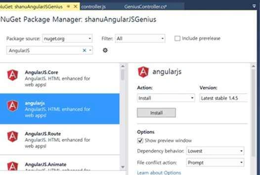 Search for AngularJs