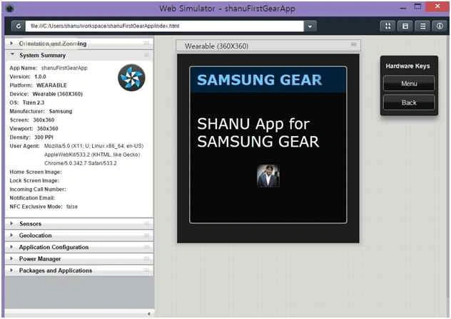 run in Web Simulator