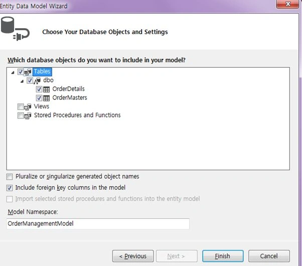 entity data model wizard
