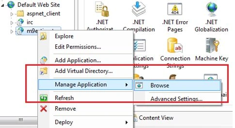 application and browse