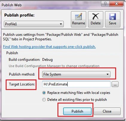click on publish