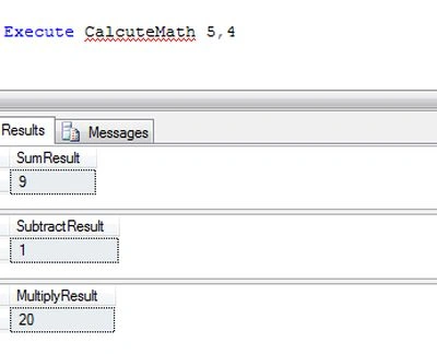 execute storeprocedure