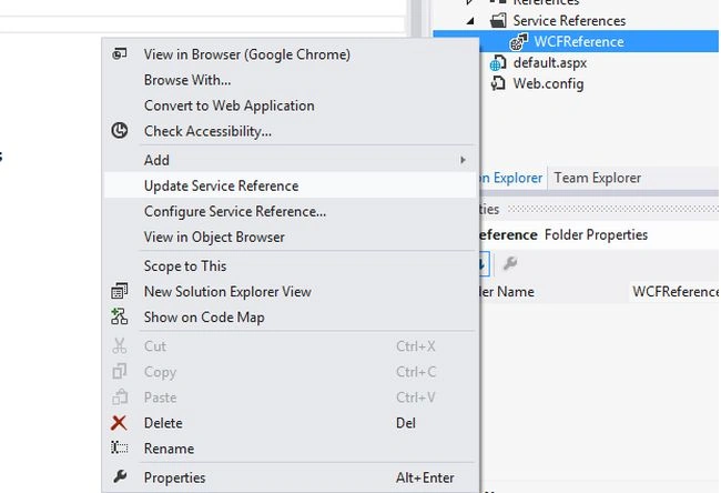 update service reference