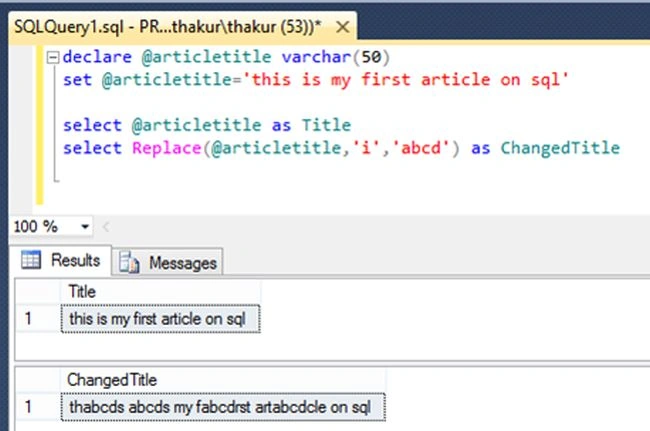 replace function