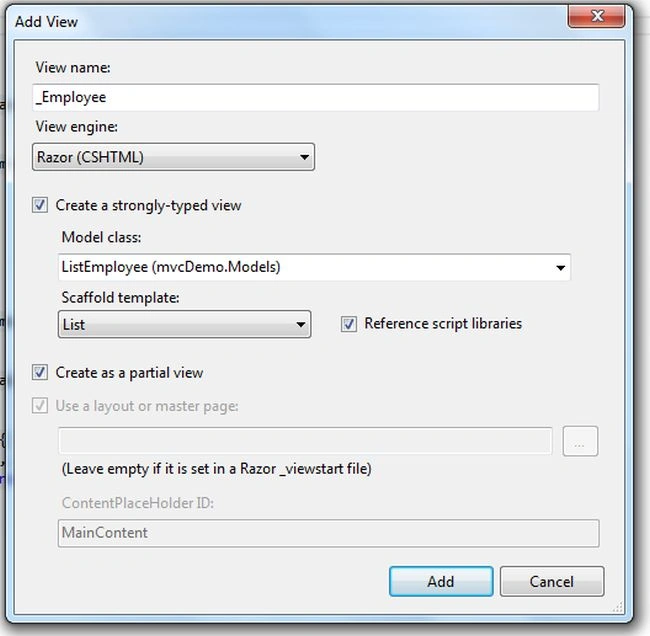 add view employee