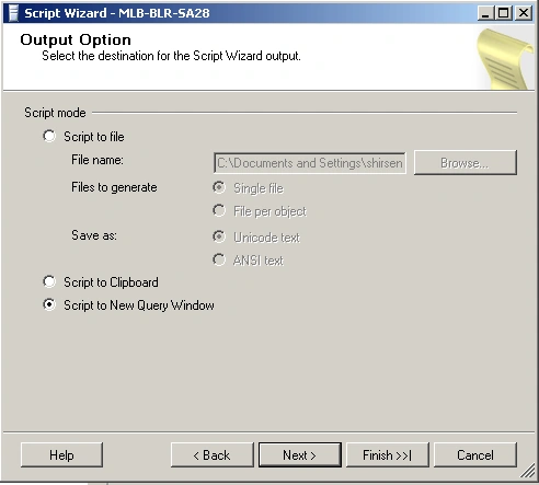 Generate Database Script in SQL Server