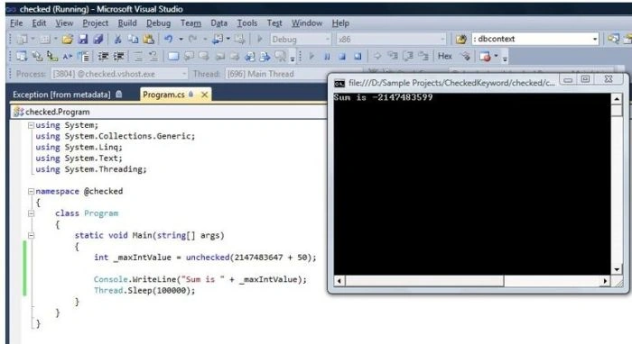 checked code