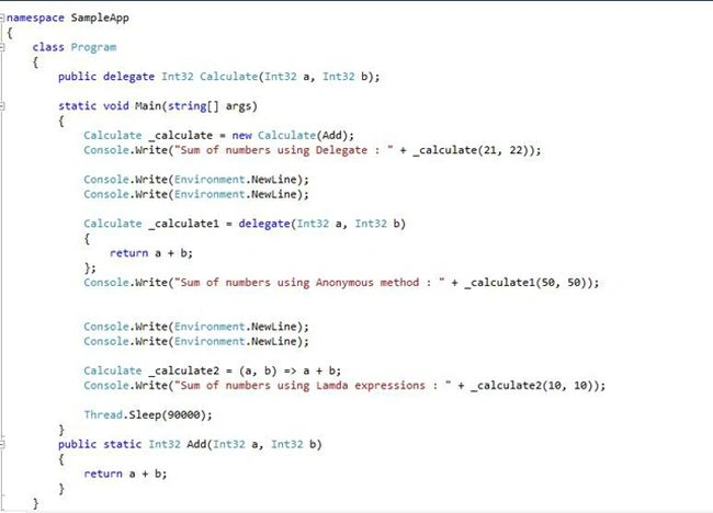create delegate
