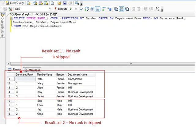 Execute the query