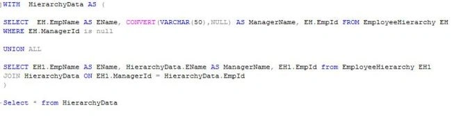 Recursive query2