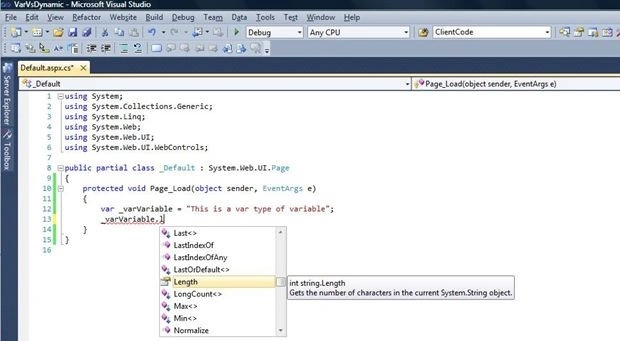 Intellisense help