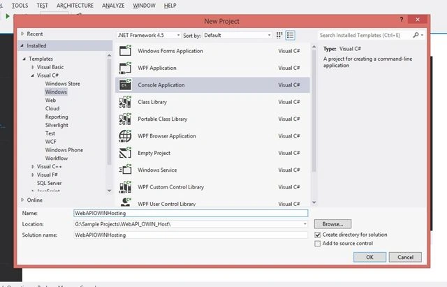 Console application