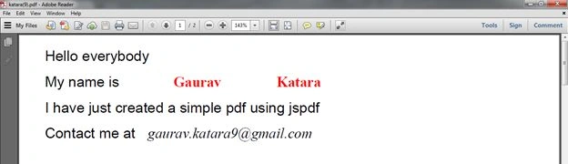 PDF Output