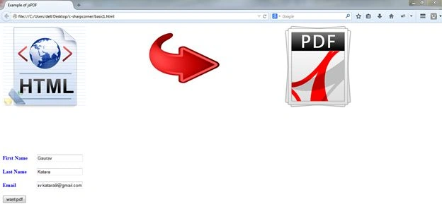 HTML page