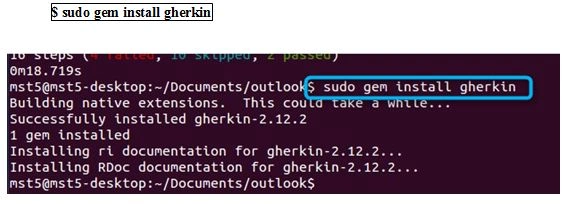 gherkin is installed successfully