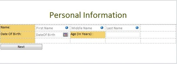 Design the form