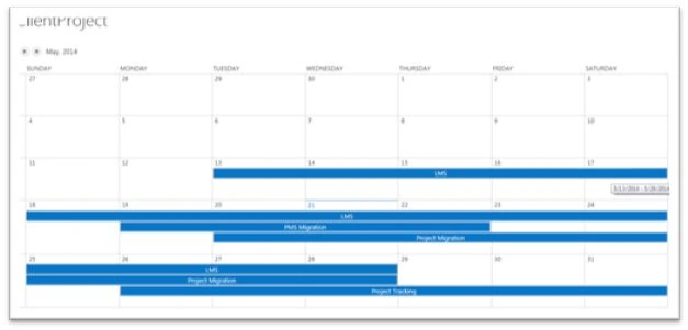 Calendar view