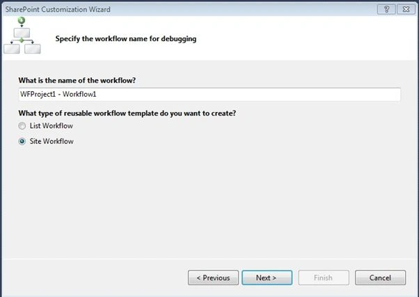 Add the name of Workflow