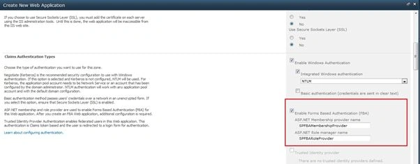 Add Membership Provider name and Role manager name