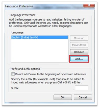 Add button