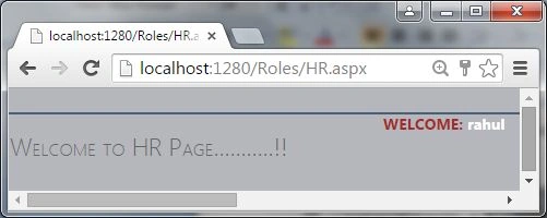 HR Welcome Page