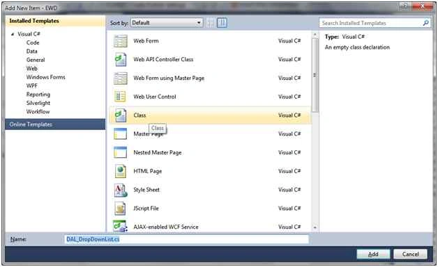 Add DAL class File