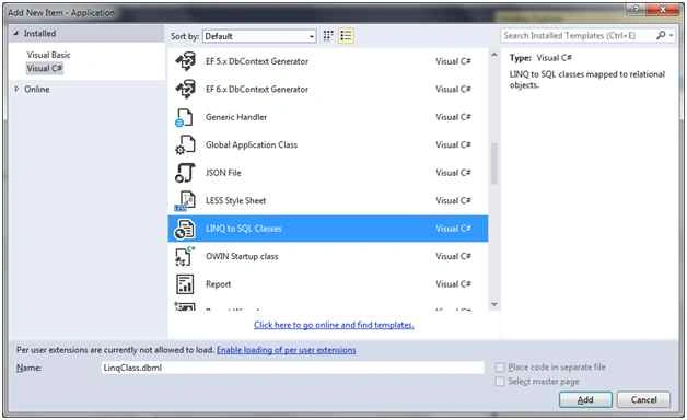 Linq to Sql Classes