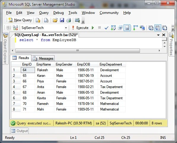 data insert into Database