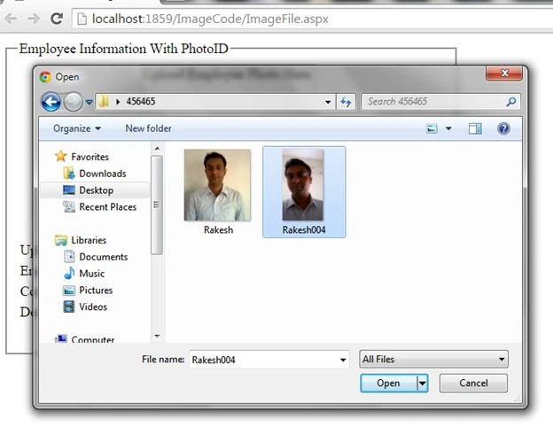 Choose file from disk