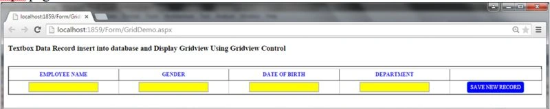 Gridview control