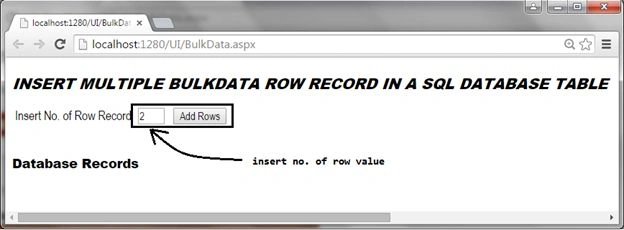 Add No of Row