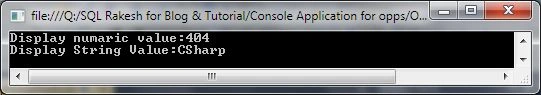 Function Overloading output