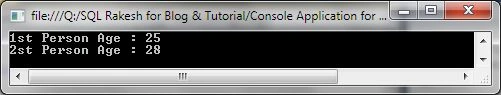 program output