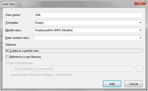 Add Edit View
