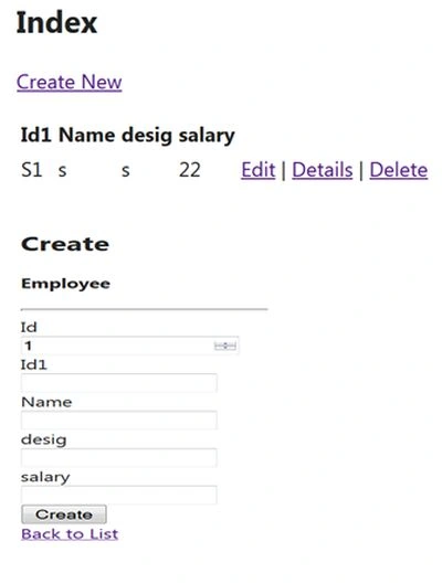 create index