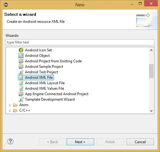 Create one xml file