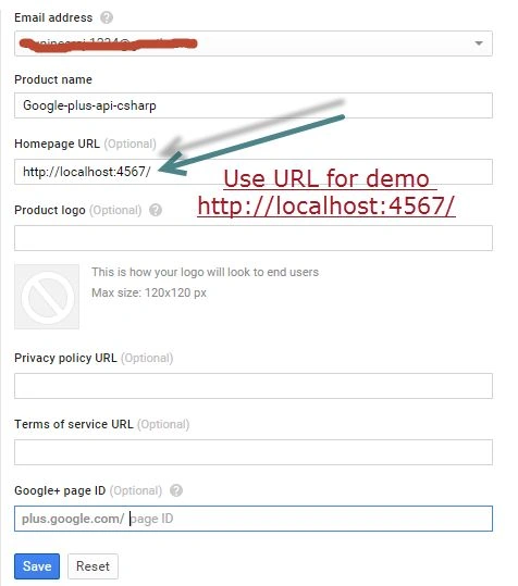 Configure Consent Screen