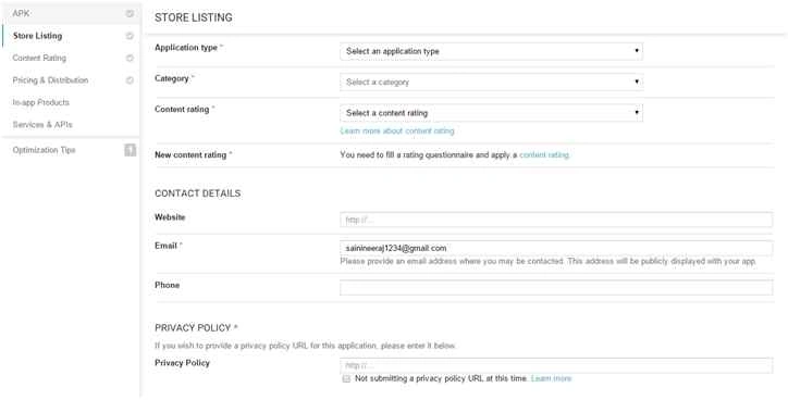Set Content rating