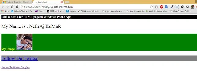 HTML page design 