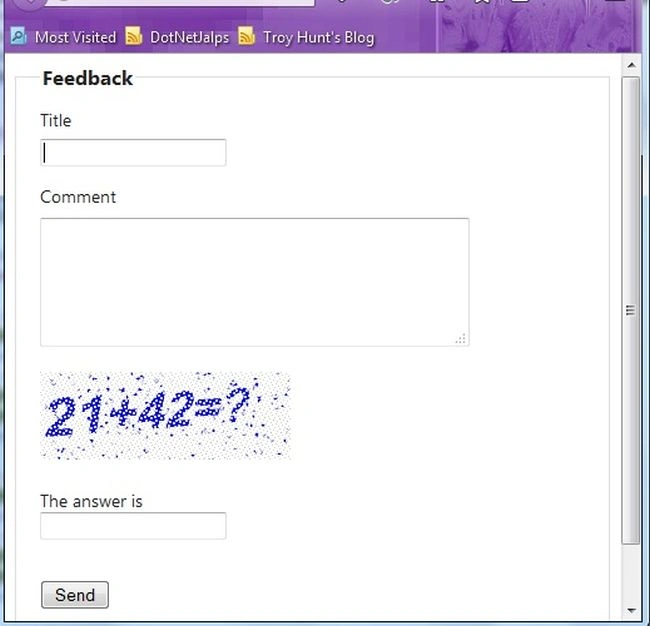 After Captcha validation