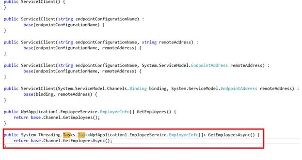 proxy in the WPF application