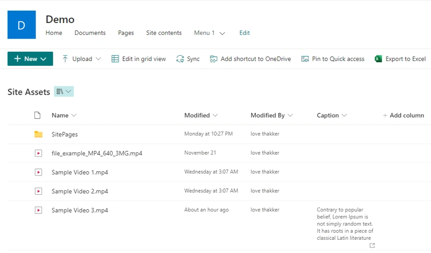 Video Embed using Hero webpart in SharePoint Online Modern Page