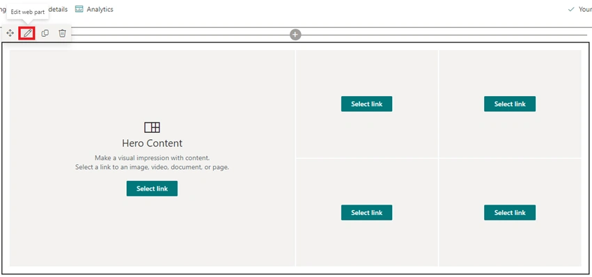 Video Embed using Hero webpart in SharePoint Online Modern Page