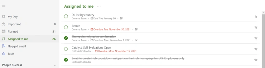 Stay on top of task using Planner/To Do App/MS teams task planner