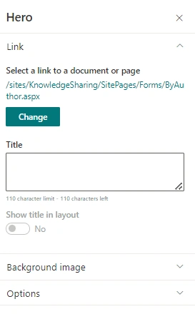 Hero Web Part In SharePoint Online